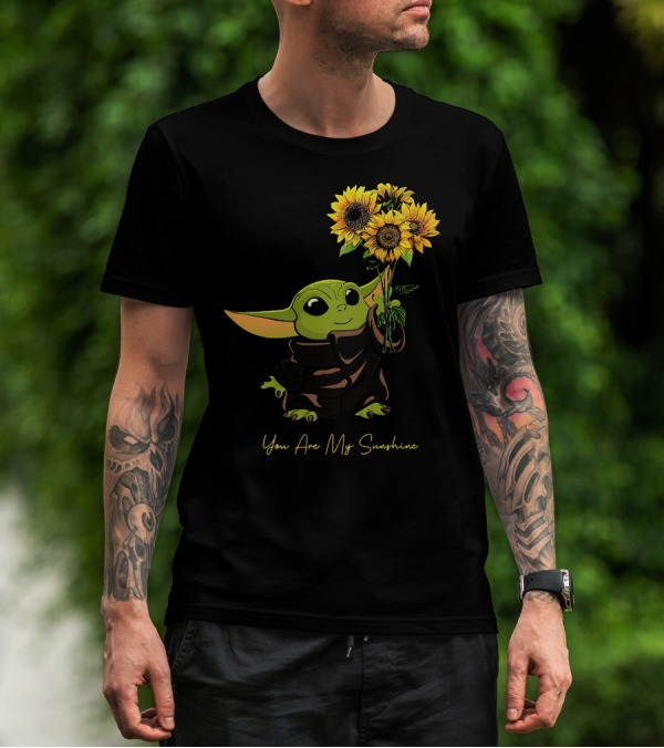 Baby Yoda You Are My Sunshine Sunflowers T-Shirt