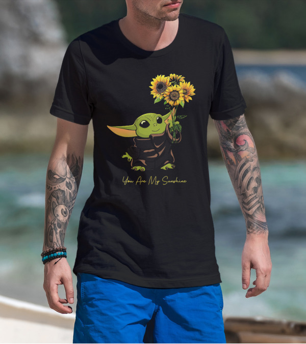 Baby Yoda You Are My Sunshine Sunflowers T-Shirt