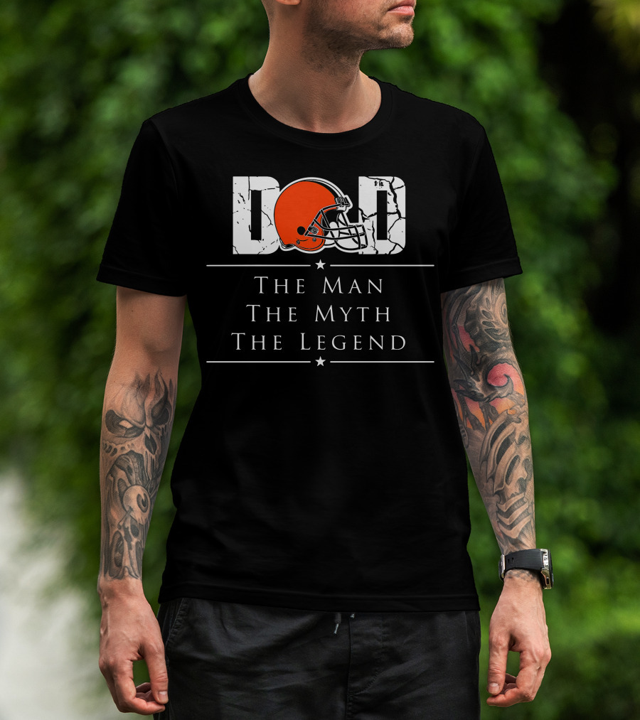 Cleveland Browns Dad The Man The Myth The Legend Football Helmet T-Shirt