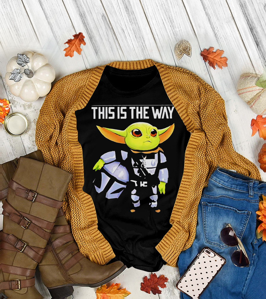 The Child Grogu This Is The Way Mandalorian Helmet Character T-Shirt
