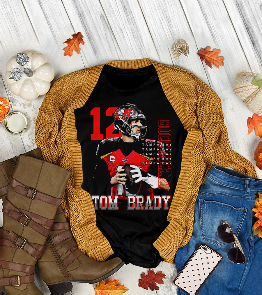Tom Brady Tampa Bay Buccaneers Number 12 T-Shirt