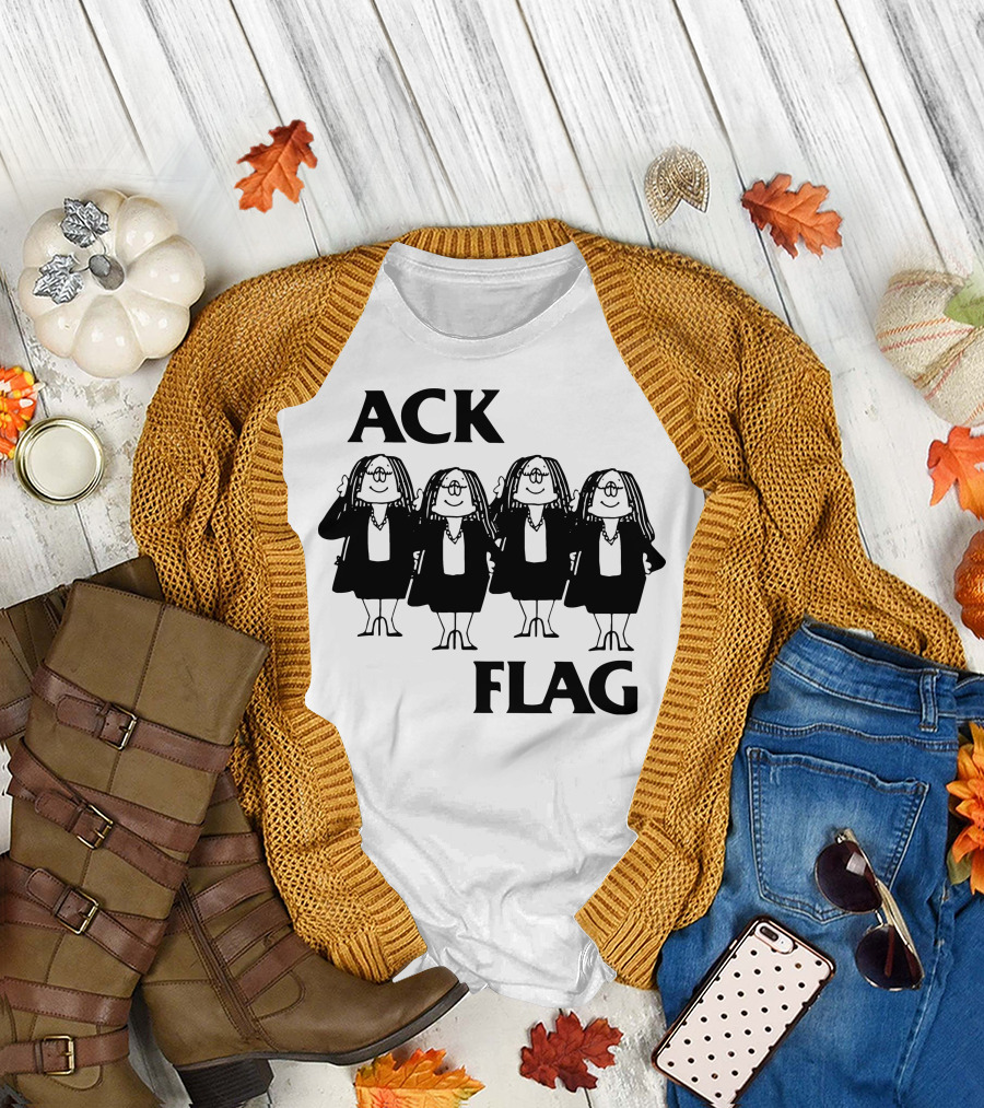 Ack Flag Cathy Comic Parody Black Flag T-Shirt