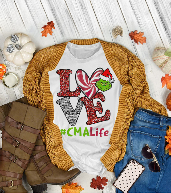 LOVE Grinch Heart #CMALife T-Shirt