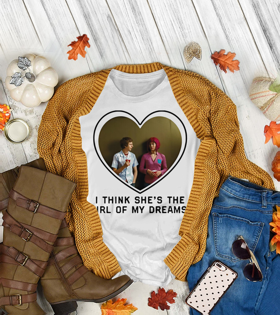 I Think She's The Girl Of My Dreams Heart-Shaped Scene with Young Couple T-Shirt