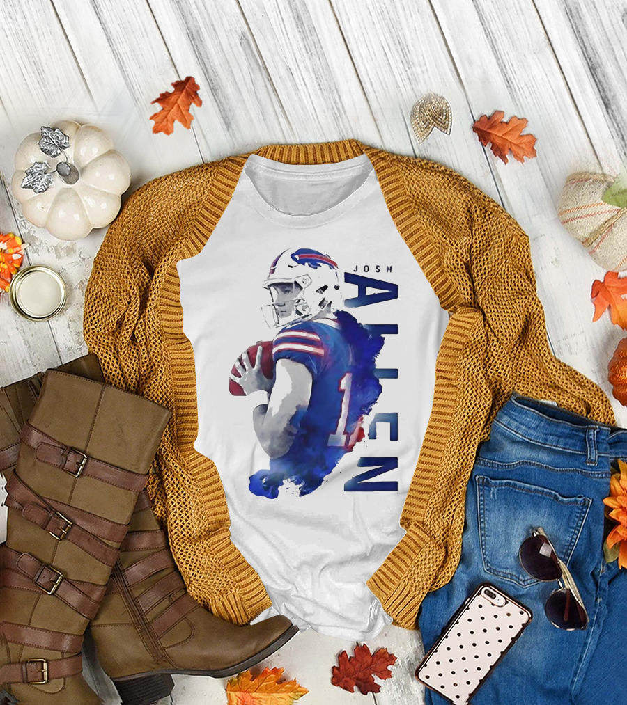 Josh Allen 17 Buffalo Bills NFL Quarterback T-Shirt