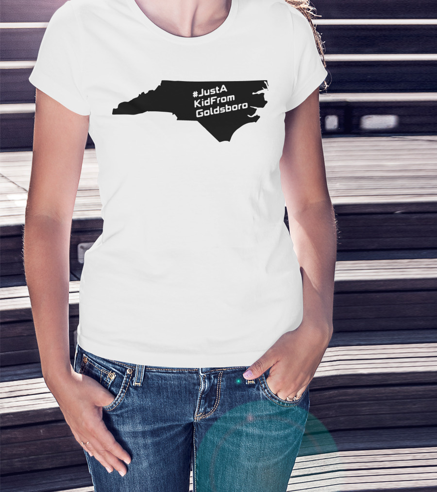 JustAKidFromGoldsboro North Carolina Map T-Shirt