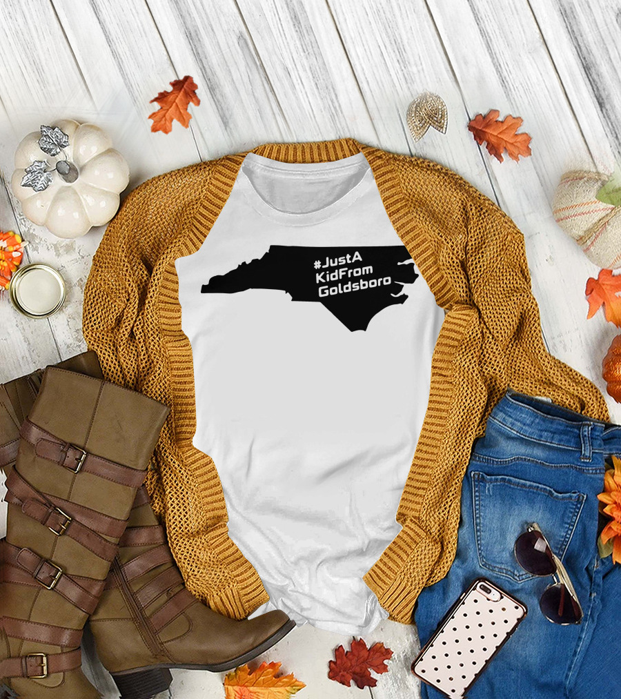 JustAKidFromGoldsboro North Carolina Map T-Shirt