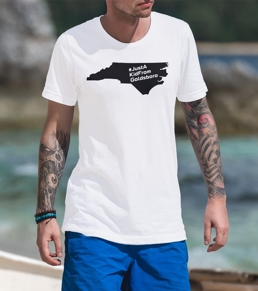 JustAKidFromGoldsboro North Carolina Map T-Shirt