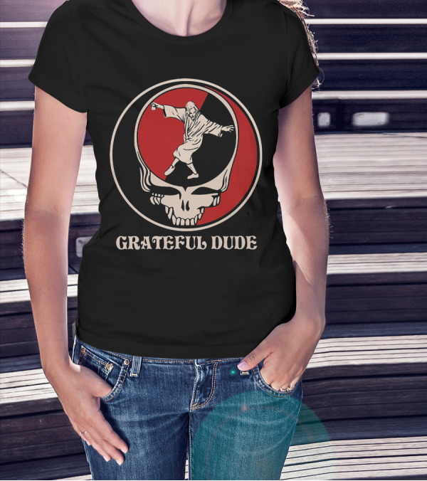 Grateful Dude Steal Your Face Skeleton Dancing Monk T-Shirt