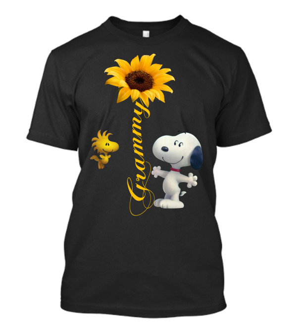 Grammy Peanuts Snoopy And Woodstock With Sunflower T-Shirt