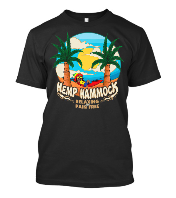 Hemp Hammock Relaxing And Pain Free Jamaican Mens Cool CBD T-Shirt