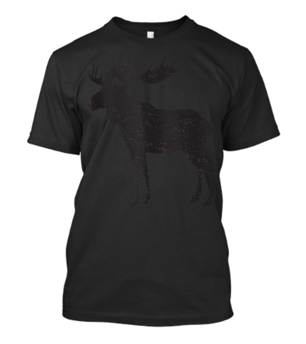 Funny Moose Silhouette Vintage T-Shirt