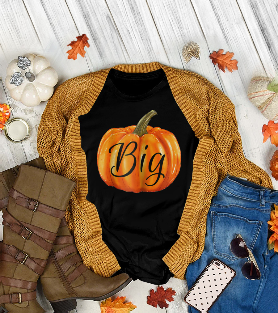 Big Pumpkin Autumn Fall Halloween Sorority Matching T-Shirt