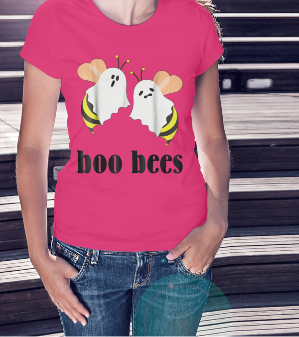 Boo Bees Couples Halloween Humor Costume Ghost Bee T-Shirt