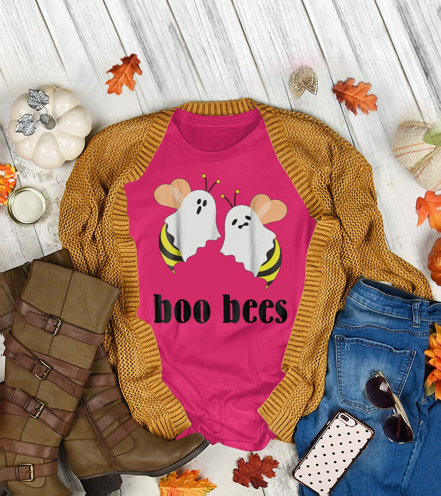 Boo Bees Couples Halloween Humor Costume Ghost Bee T-Shirt