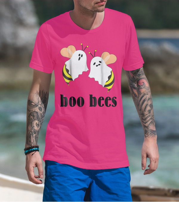 Boo Bees Couples Halloween Humor Costume Ghost Bee T-Shirt