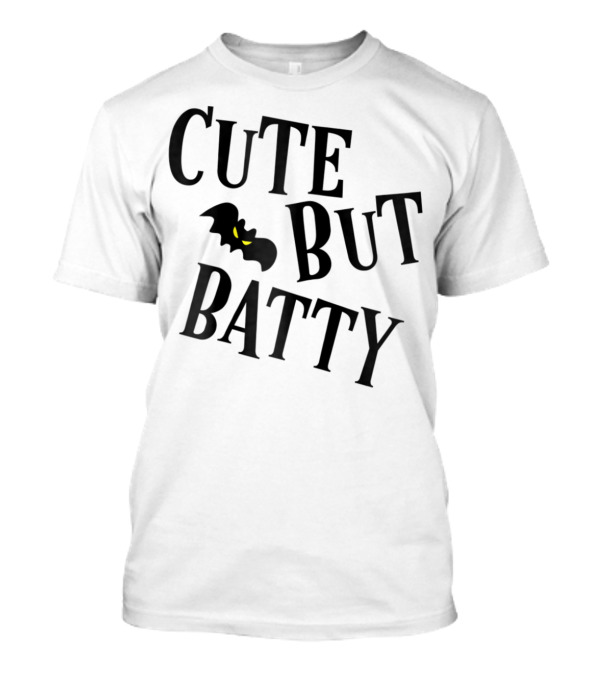 Cute But Batty Halloween Women Girls Funny Bats With Yellow Eyed Bat T-Shirt