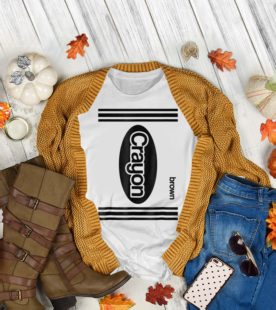 Cute Halloween Brown Crayon Costume T-Shirt