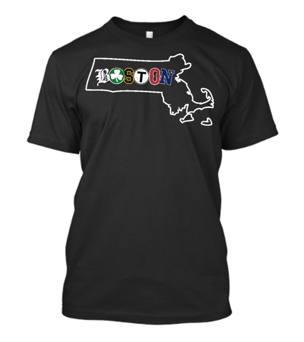 Boston Townie Massachusetts Sports Symbols T-Shirt