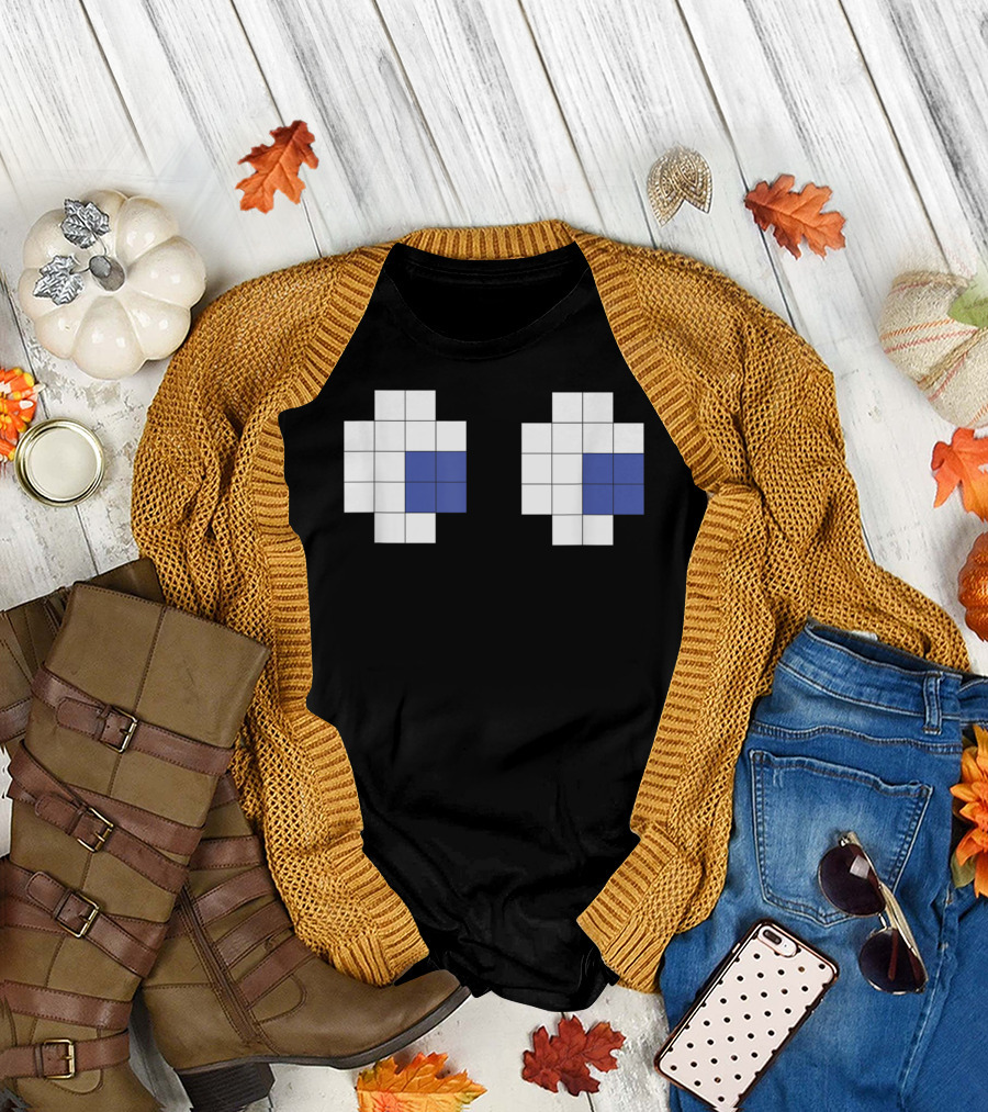 Retro Arcade Game Ghost Pixel Art for PC or Console Players T-Shirt