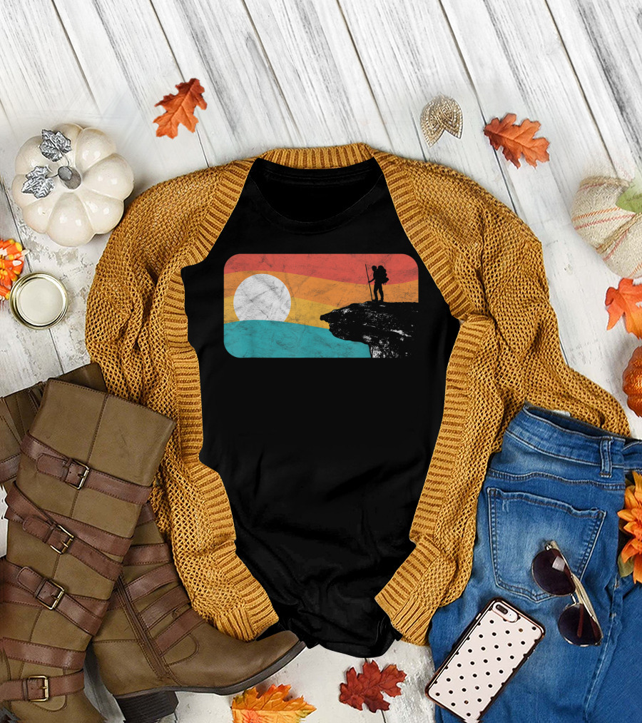 Appalachian Trail Mcafee's Knob Hiking Silhouette Retro Sunset 1 WG T-Shirt