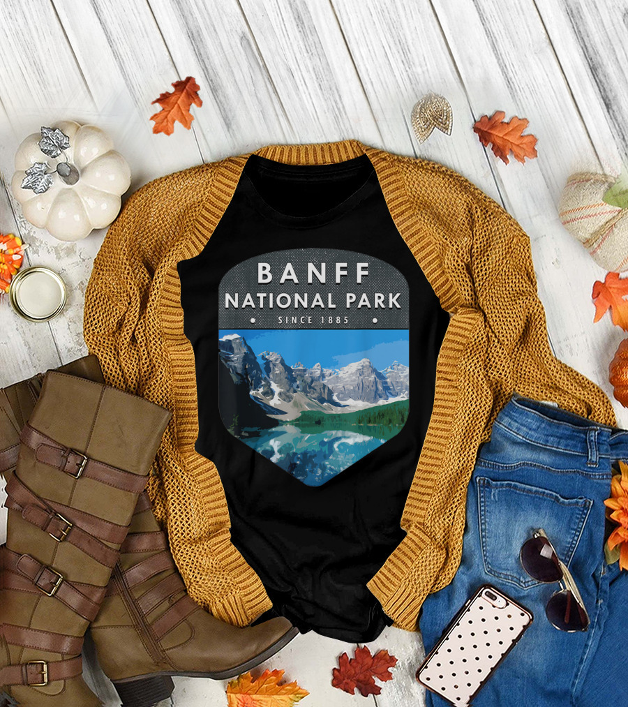Banff National Park Since 1885 Scenic Mountain View Wanderlust T-Shirt