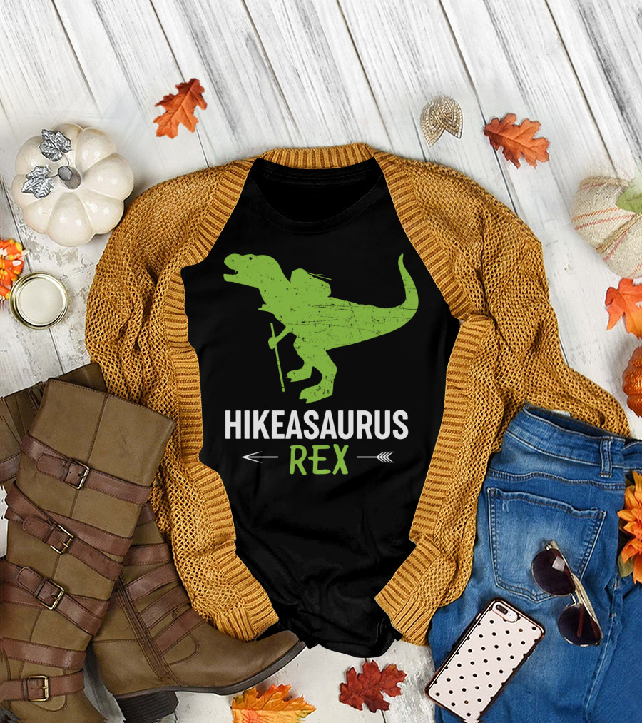 Hikeasaurus Rex Funny Dinosaur T-Rex Hiking T-Shirt