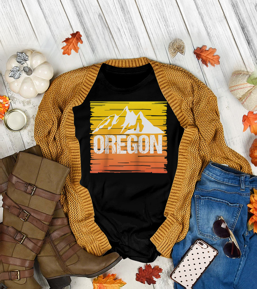 Oregon Mountains Sunset Adventure T-Shirt