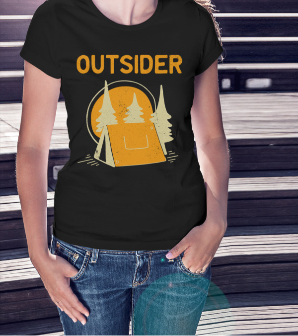 Outsider Camping Hiking Forrest Tent Outdoor Adventure T-Shirt