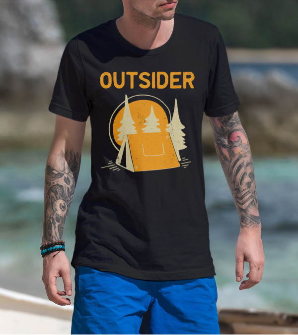 Outsider Camping Hiking Forrest Tent Outdoor Adventure T-Shirt