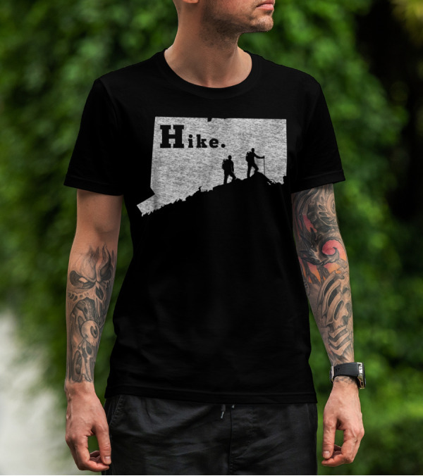 Hike Retro Connecticut Distressed Hiking T-Shirt