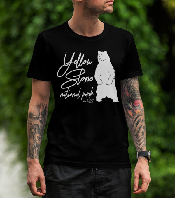 Yellowstone National Park Since 1872 Retro Style Bear T-Shirt