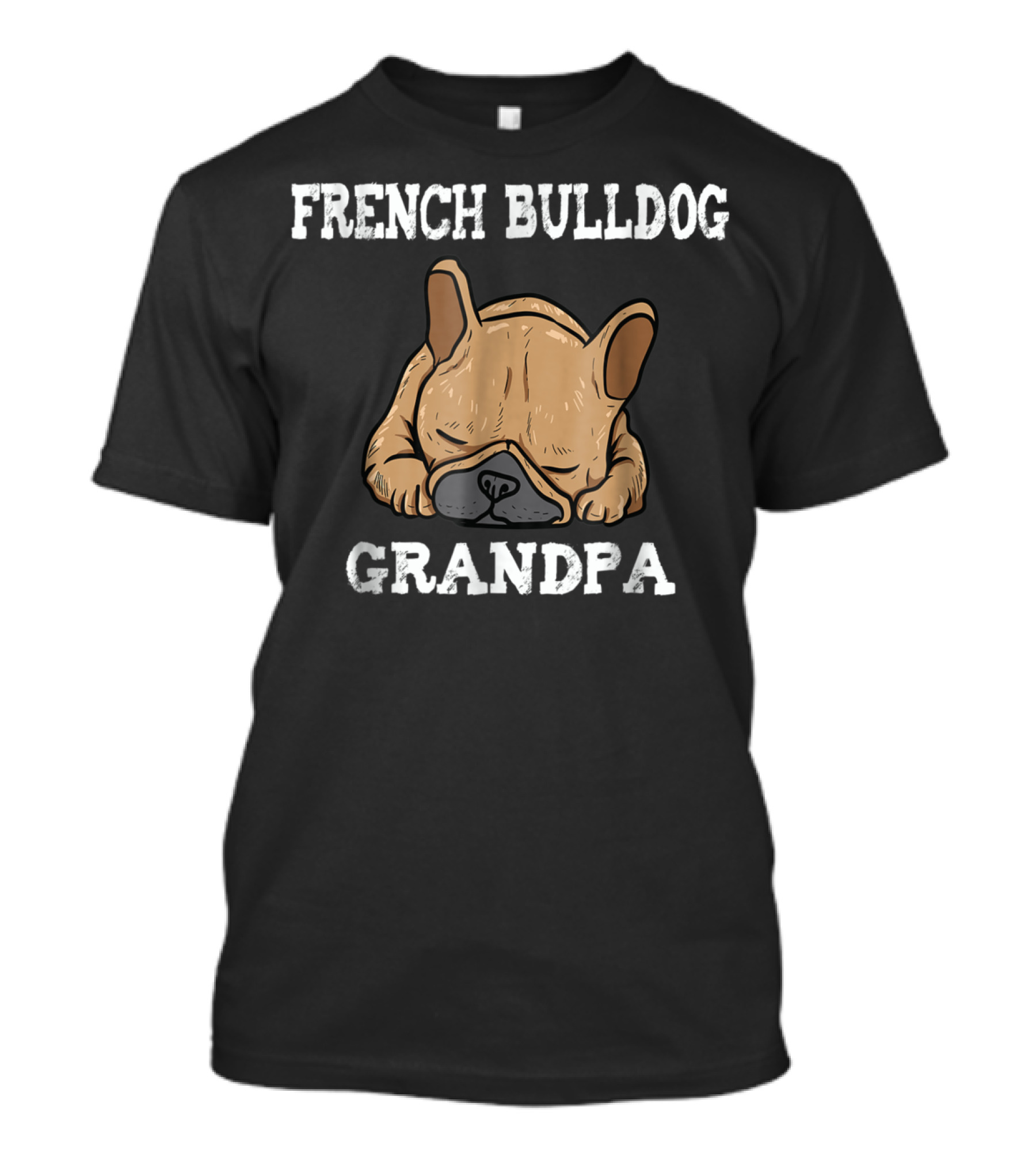 French Bulldog Grandpa Frenchie Distressed Sleeping Dog T-Shirt