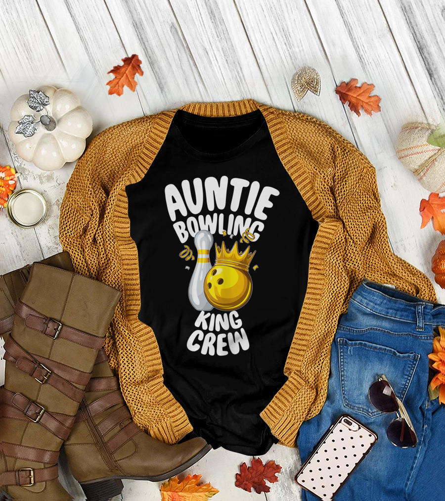 Auntie Bowling King Crew King Boy T-Shirt