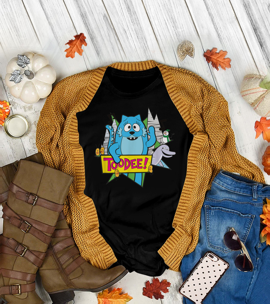 Yo Gabba Gabba Toodee Forest Scene With Musical Notes and Animals T-Shirt