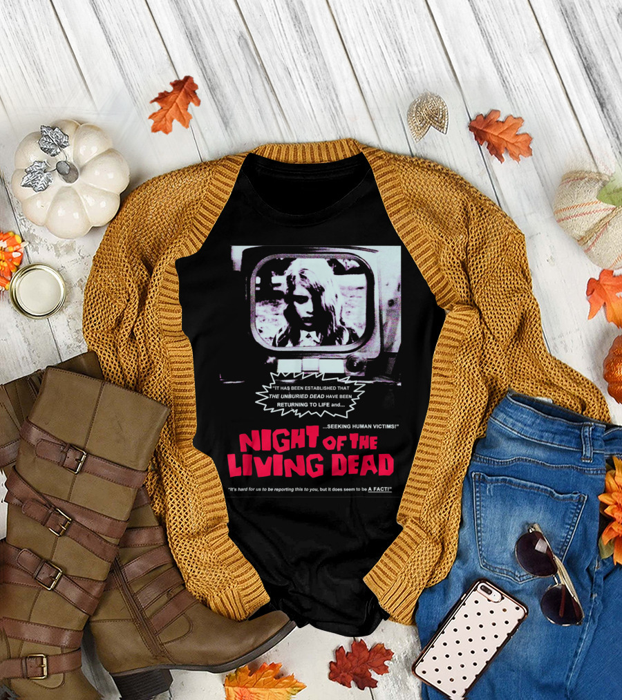 Night of the Living Dead Classic Horror Film TV Announcement T-Shirt