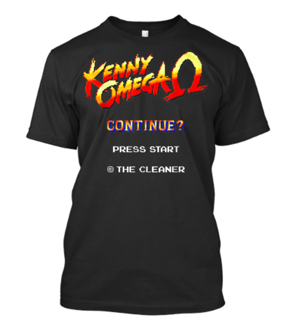 Kenny Omega Omega Continue Press Start The Cleaner 8 Bit Game T-Shirt