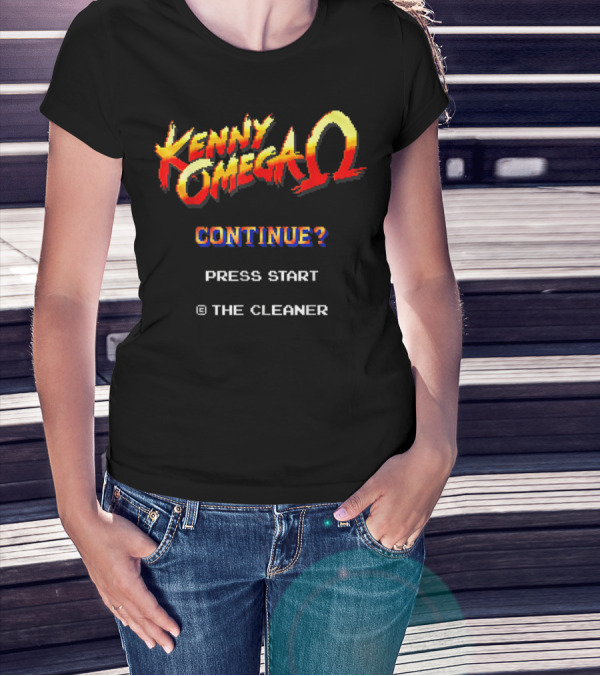 Kenny Omega Omega Continue Press Start The Cleaner 8 Bit Game T-Shirt