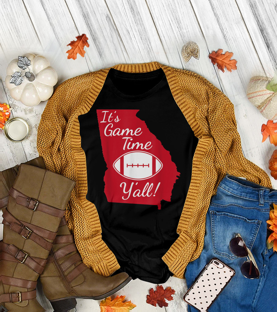 Georgia Football It's Game Time Y'all Mens Cool Dad T-Shirt