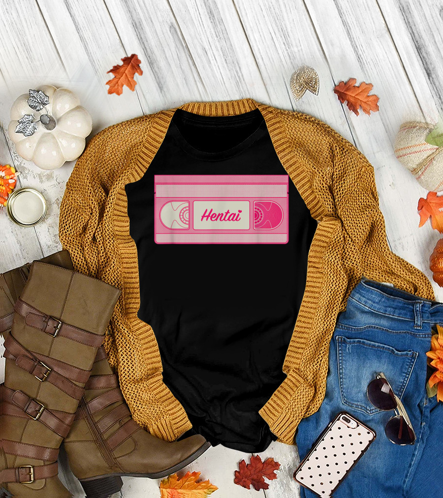 Hentai Japanese Vaporwave 80s Japan Manga VHS T-Shirt