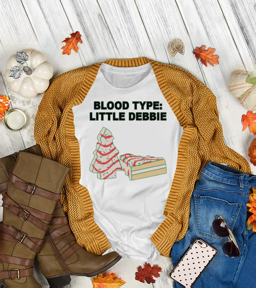 Blood Type Little Debbie Christmas Tree Cakes T-Shirt