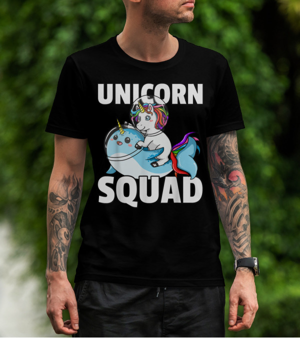 Unicorn Squad Narwhal For Astronauts In Space T-Shirt