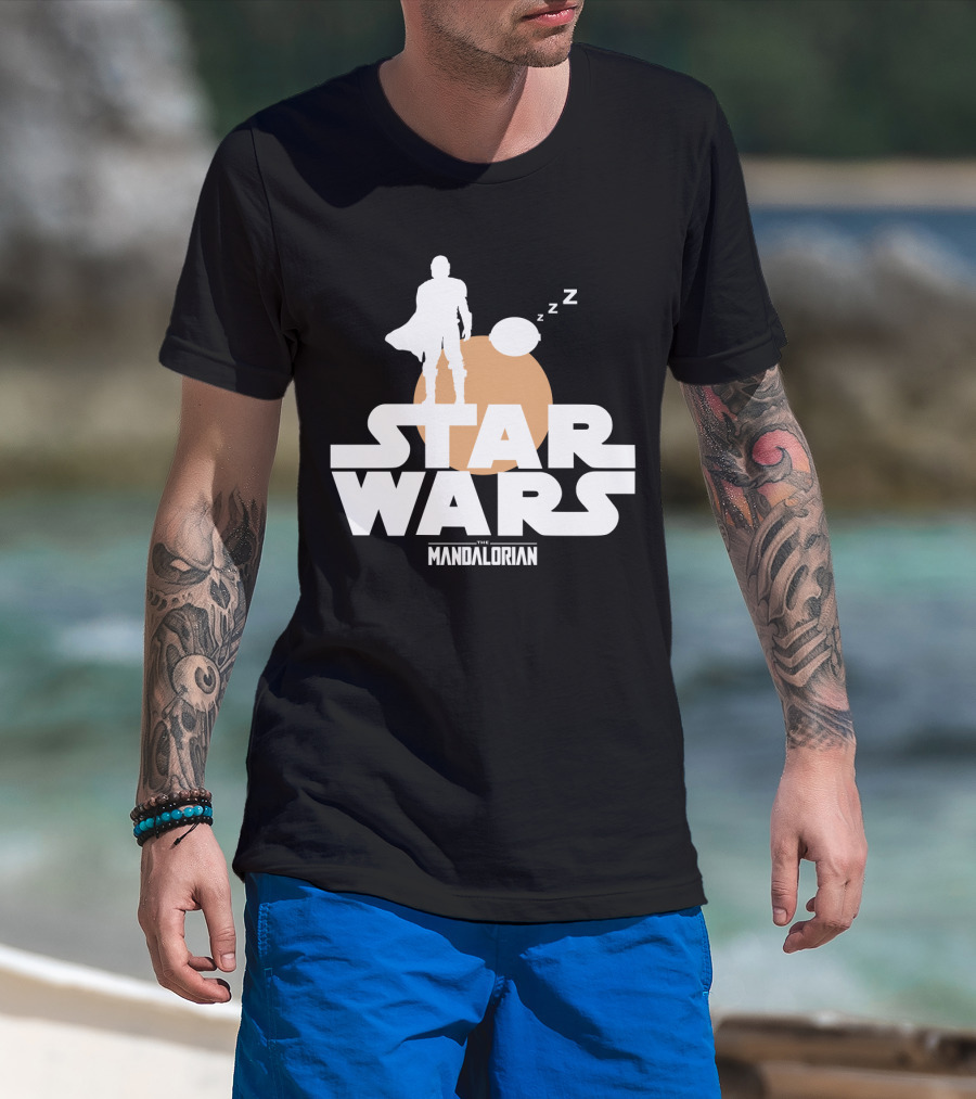 Star Wars The Mandalorian Sleeping Duo T-Shirt