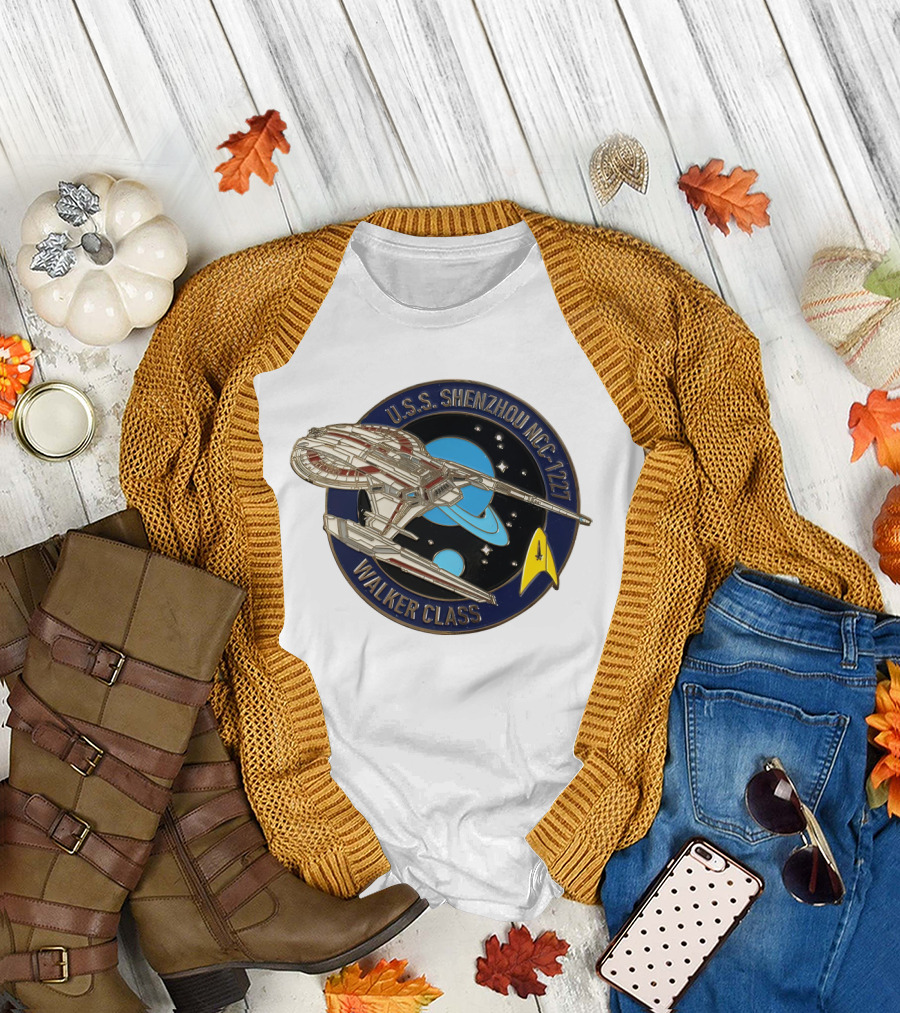USS Shenzhou NCC-1227 Walker Class Star Trek Insignia Badge T-Shirt