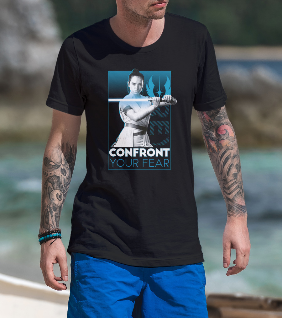 Star Wars Rey Confront Your Fear T-Shirt
