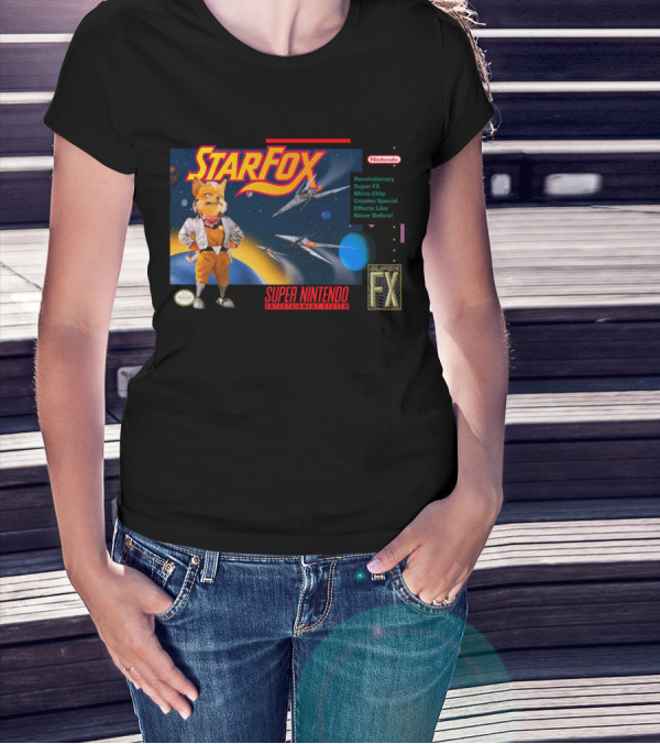 Star Fox Super Nintendo Entertainment System Super FX Chip Nintendo Game Box T-Shirt