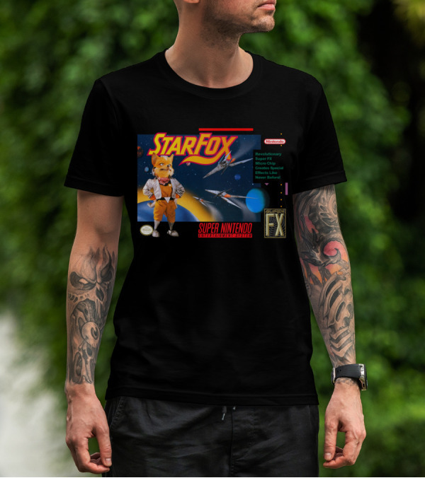 Star Fox Super Nintendo Entertainment System Super FX Chip Nintendo Game Box T-Shirt