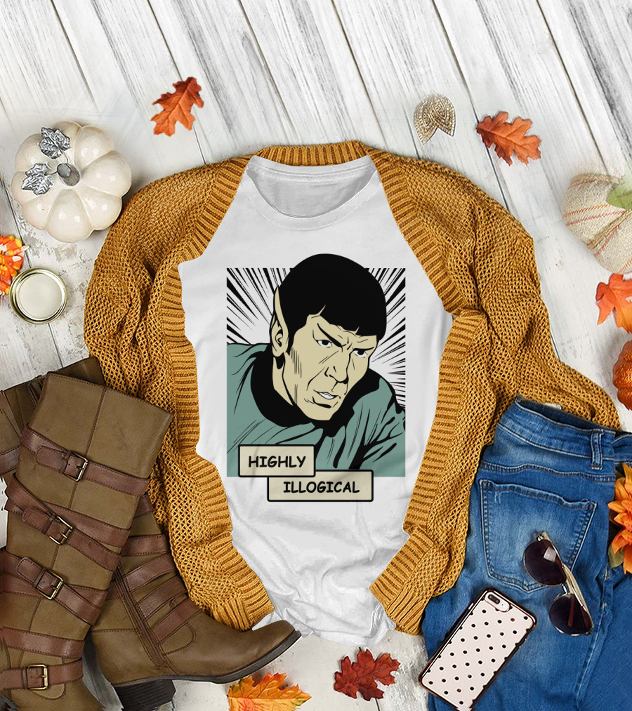Star Trek Spock Highly Illogical Comic T-Shirt