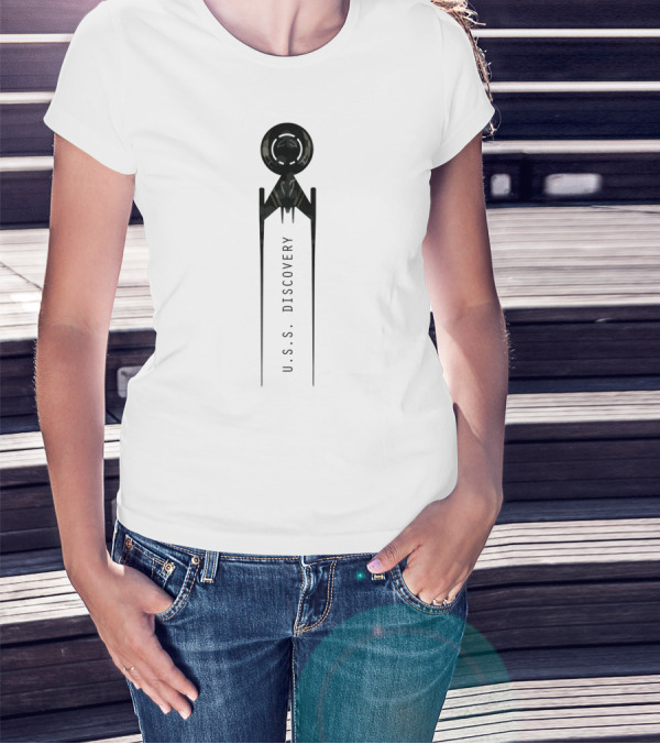 U.S.S Discovery Star Trek Black Badge Emblem T-Shirt