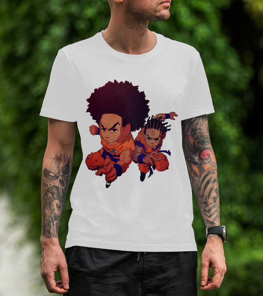 Dragonball Z Fusion Afro Style Characters T-Shirt
